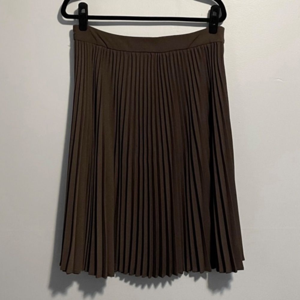 Last Call! EUC Vintage Pleated Knit Skirt Chocolate Brown 8 / Medium